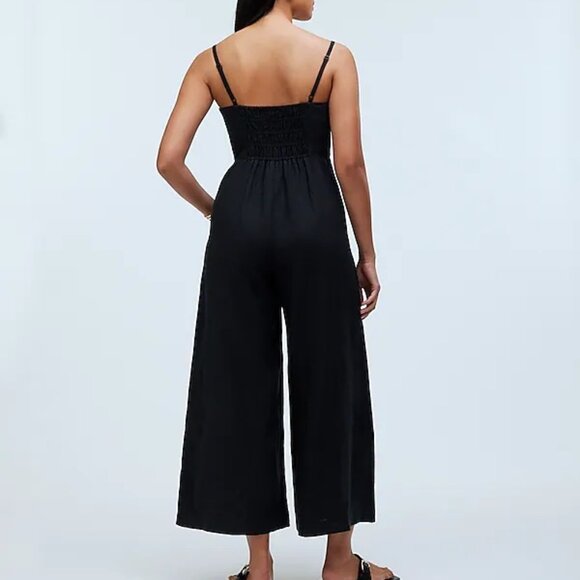 Madewell Sleeveless Wide-Leg Jumpsuit in 100% Linen NP077 Size 00 - Picture 2 of 7